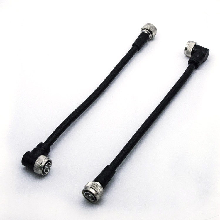 3/8" Superflex Jumper, Handscrew 4.3/10 male to 4.3/10 male right angle connector  (H4.3/10-H-J3/8S-1-H4.3/10-H-JW3/8S-2-300mm )