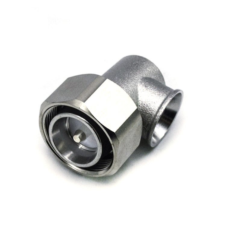 4.3/10 Male Right Angle Connector For 1/2" Superflex Cable Soldering  (4.3/10-H-JW1/2S-5)
