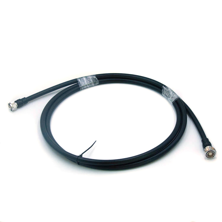 1/2" Superflex Jumper, Handscrew 4.3/10 Male straight to7/16 Female straight connector  (7-16-H-K1-2S-3-H4.3-10-H-J1-2S-3M)