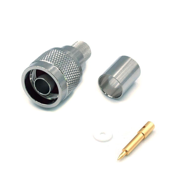 RG214 Cable N Male Straight Connector Crimp Type  (N-C-J214-4)