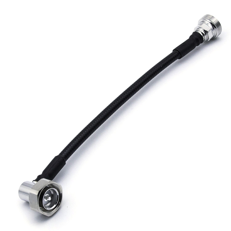 3/8" Superflex Jumper, 7/16 Male Right Angle to 7/16 Female connector,300mm  ( 7/16-H-JW3/8SR-1-7/16-H-K3/8S-300mm )