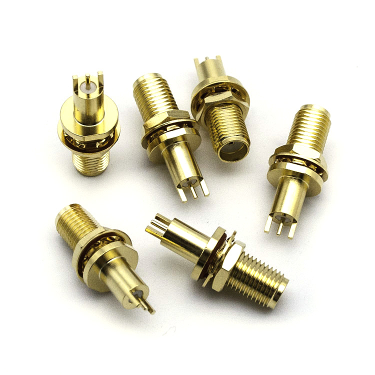 SMA Female PCB Connector 4 legs Golden plated   (SMA-KHD-13)