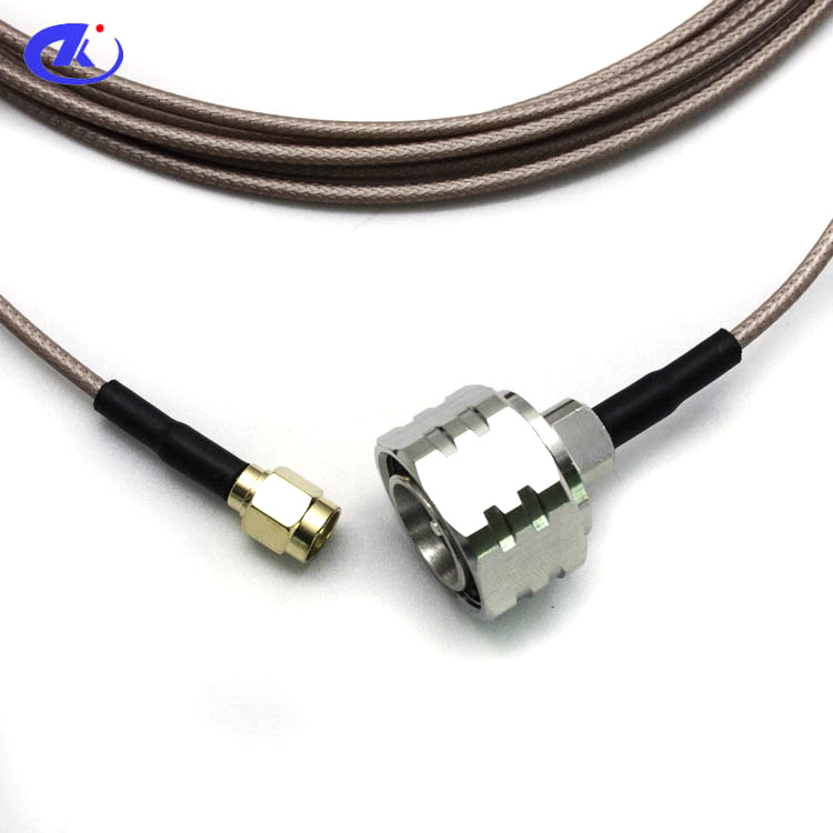 RG316 jumper cable, 4.3/10 male to SMA male connector ,L(m)  (4.3-10-C-J316/SMA-C-J240-L(m)