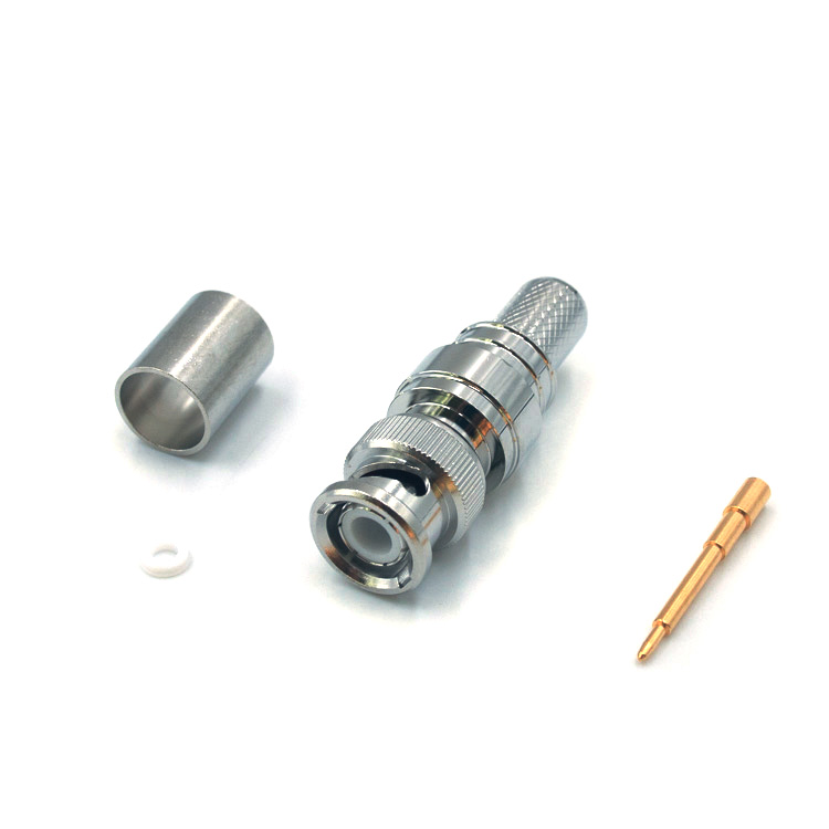BNC Male Straight Connector Crimp for LMR400 Cable  (BNC-C-J400-2)
