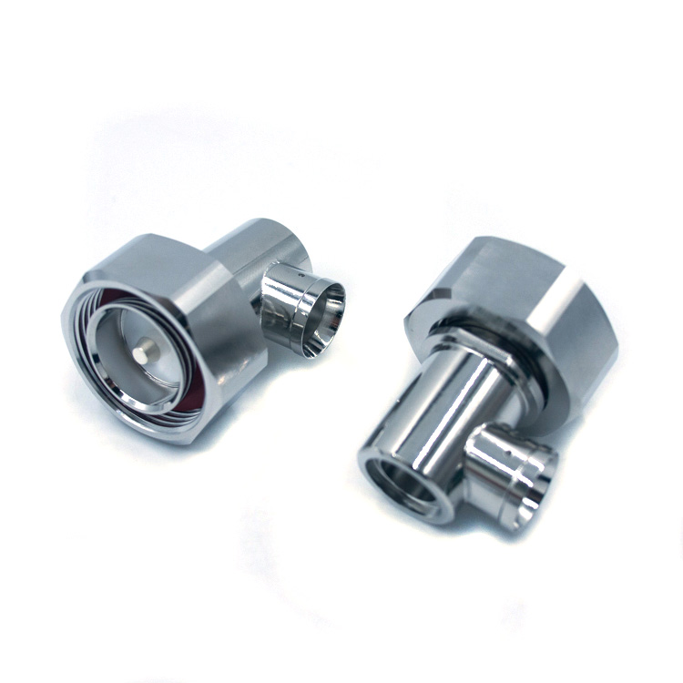 7/16 DIN Male R/A Connector  for 1/2" superflex Cable Soldering  (7/16-H-JW1/2S-4)