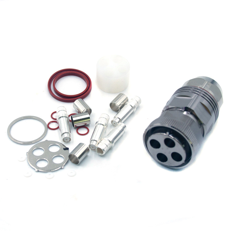 Cluster connector MQ4 plug female for LMR300 Cable  (MQ4-C-K300)  ​