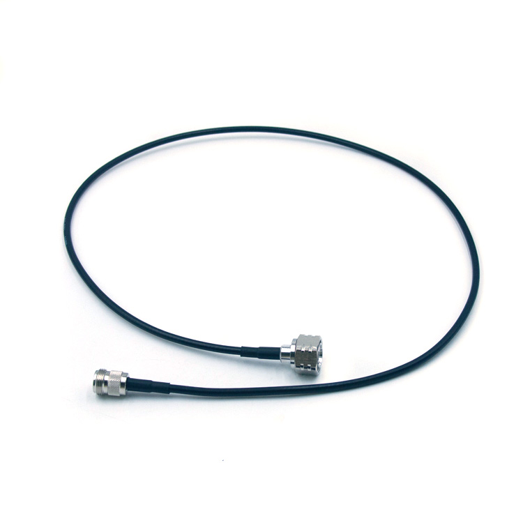RG58 Jumper, 4.3/10 Male straight to N Female Connector  (4.3-10-C-J5-8-N-C-K58-2-1m)