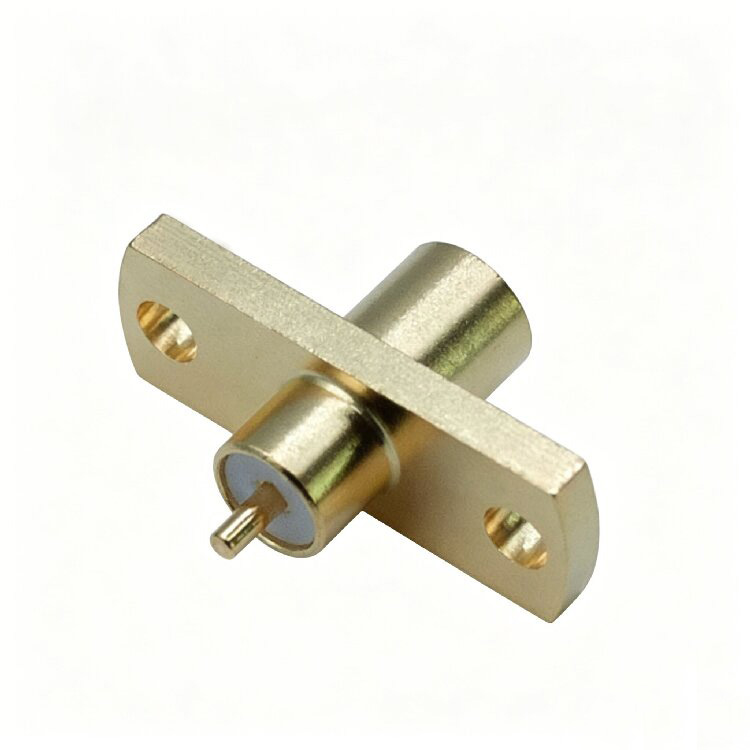 Golden Plated MCX Female Flange Type Connector With Two Holes (MCX-KFD-3)
