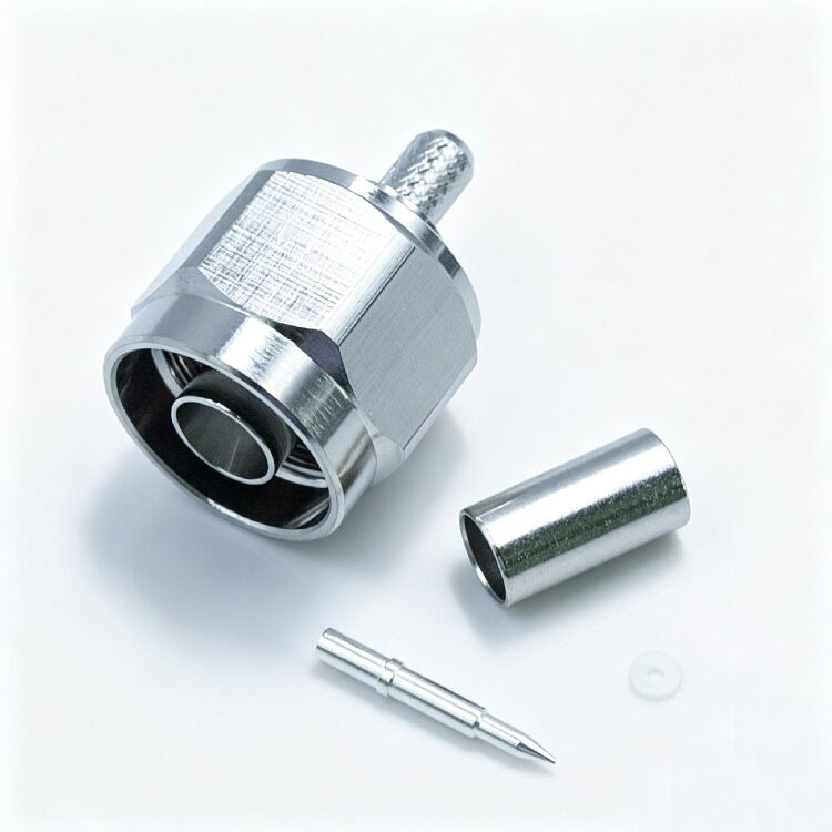 N Male Crimp Type Connector for RG142 Double Shielded Cable(N-C-J142-2)