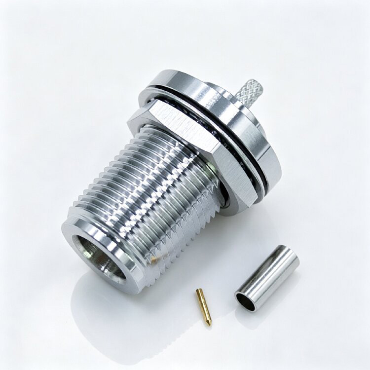 N Female Reverse Connection Joint Connector Bulkhead for RG316 Cable Crimp Type(RP-N-C-JY316)