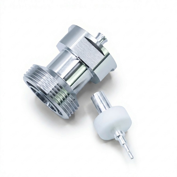 7/16 DIN Male Straight Solder Type for RG402/141 Cable Panel Mount(7/16-K141-15)