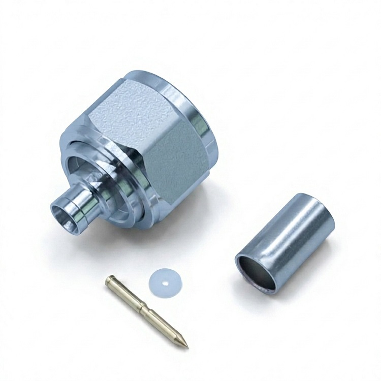 N Male Solder Type Connector for RG142 Double Shielding Cable  (N-J142-6)