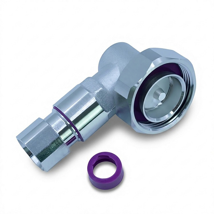 DIN 7/16 R/A Male Straight Clamp Type Connector for 1/2 SF Cable(7/16-JW1/2S-19)
