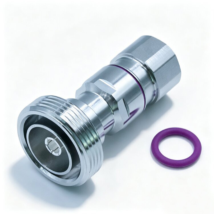 DIN 7/16 Female Straight Clamp Type for 1/2' Feeder Cable(7/16-K1/2-60)