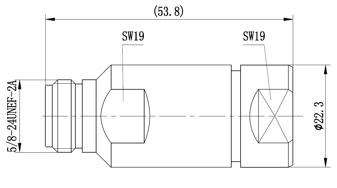 N FEMALE STRAIGHT CONNECTOR FOR 1-2 FEEDER CABLE(NF-1-2-1).jpg